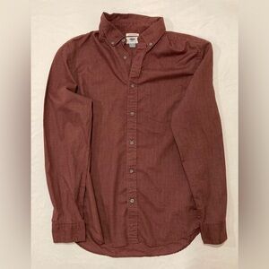 Old Navy men’s long sleeved button down shirt maroon slim fit M